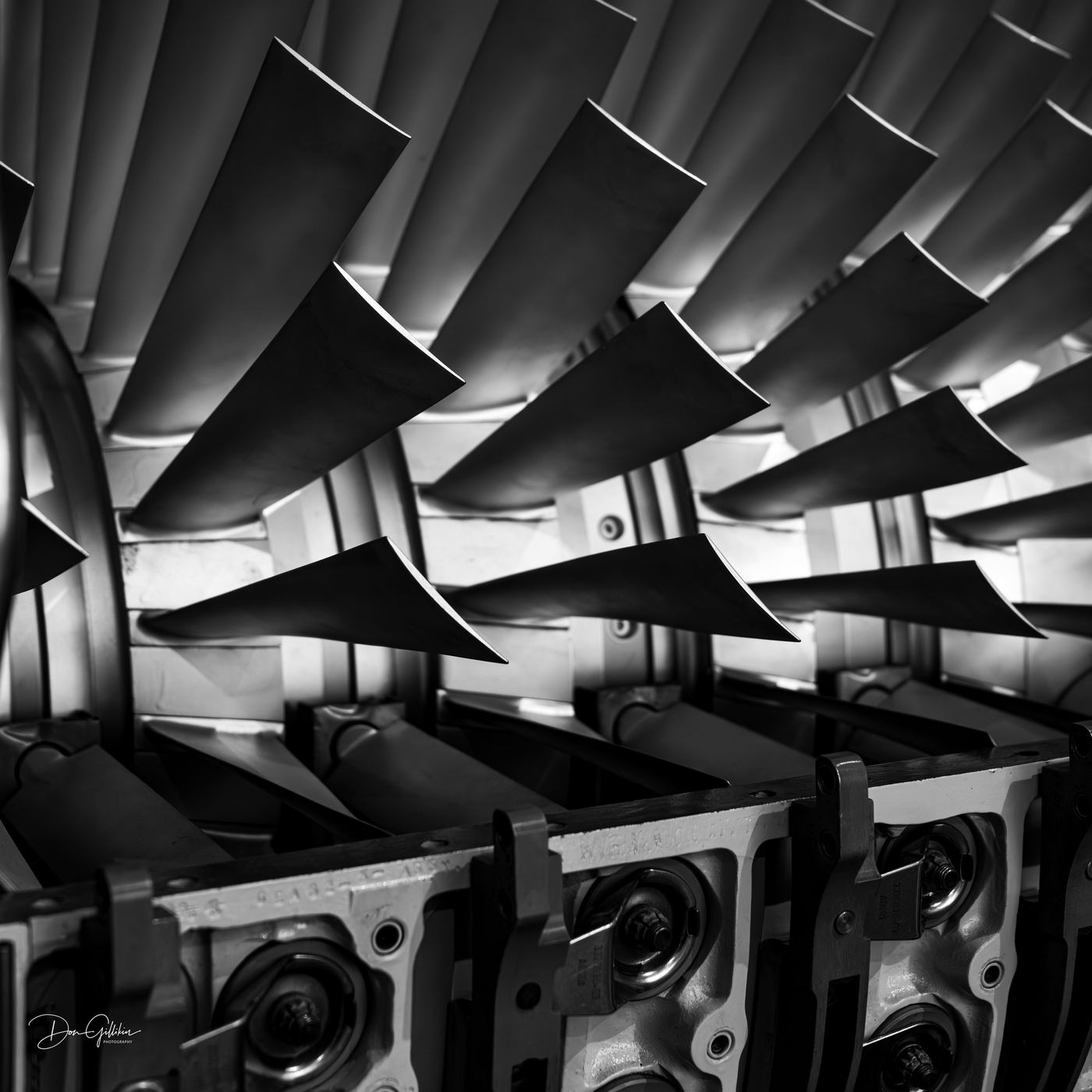Engine blades — black-and-white photograph by Don Gillikin