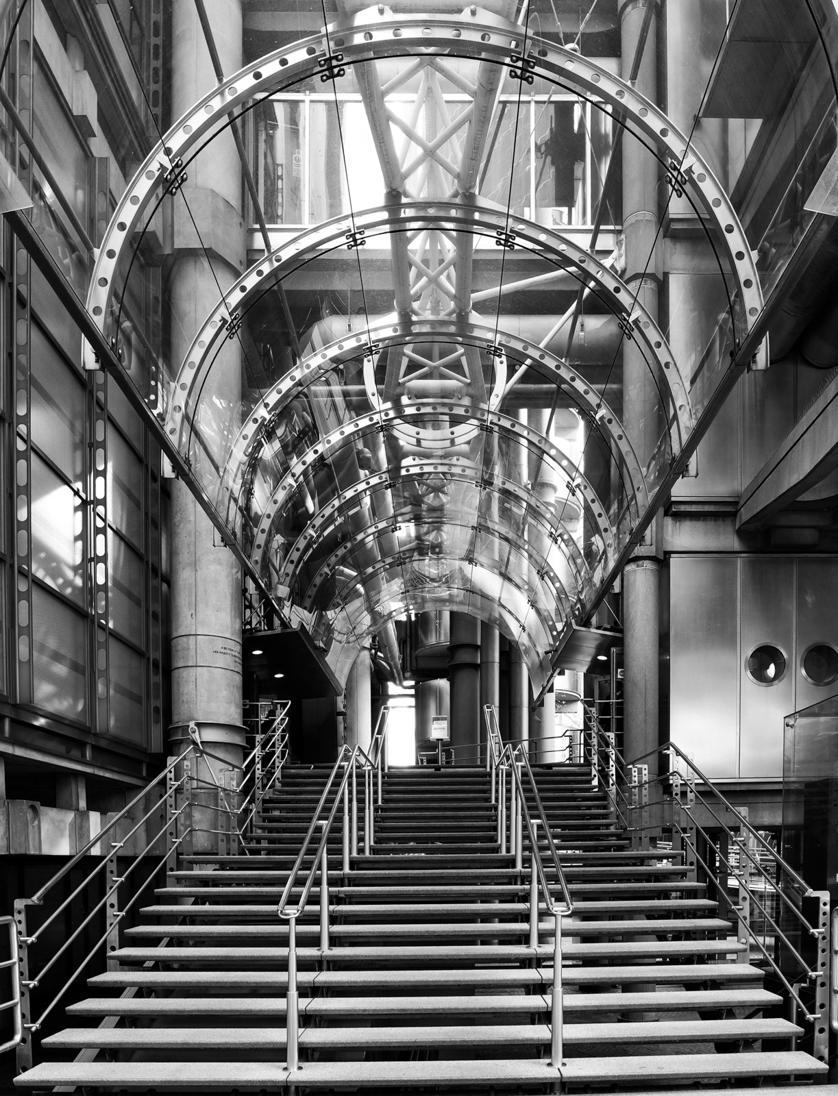Lloyd's Building entrance, London — photograph by Don Gillikin